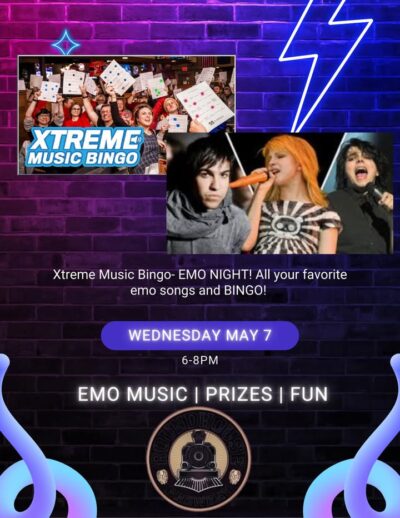 You are reading that right, we are going EMO for our music bingo night! Feel free to bring your best Emo self and dress accordingly. A PRIZE will be given to best dressed for the theme. If you’re looking for inspiration, think Green Day, Blink 182 and Evanescence! We can’t wait to dive into this playlist! Grab a bite to eat, check out our NEW menu items, grab a beer, bring some friends and have a great time! 
#roundhousebrewery #mnbrewery #nisswa #emonight #musicbingo #prizes